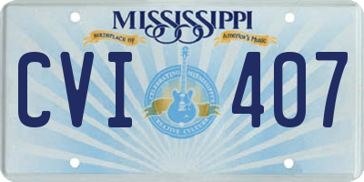 MS license plate CVI407
