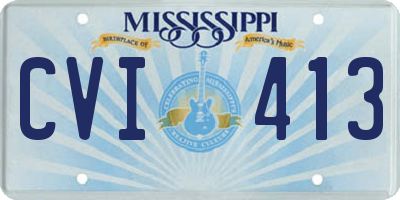 MS license plate CVI413