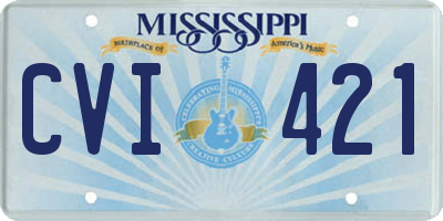 MS license plate CVI421