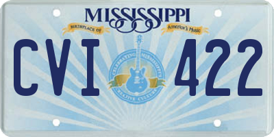 MS license plate CVI422