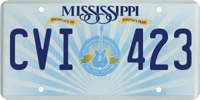 MS license plate CVI423
