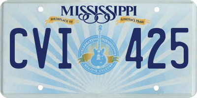 MS license plate CVI425