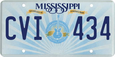 MS license plate CVI434