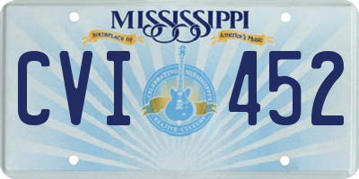 MS license plate CVI452
