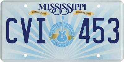 MS license plate CVI453