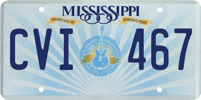 MS license plate CVI467