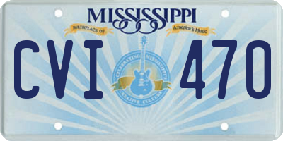MS license plate CVI470