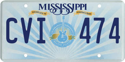 MS license plate CVI474