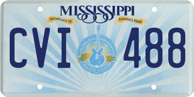 MS license plate CVI488
