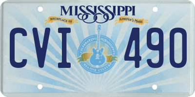 MS license plate CVI490