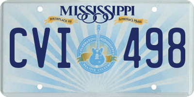MS license plate CVI498