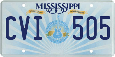 MS license plate CVI505