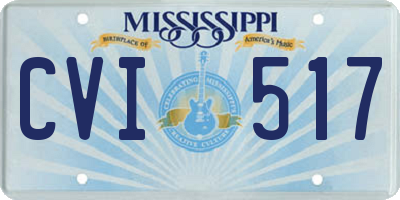 MS license plate CVI517