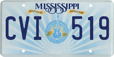 MS license plate CVI519