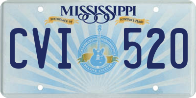 MS license plate CVI520