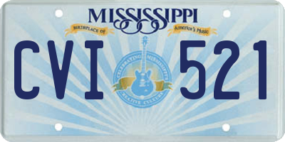 MS license plate CVI521