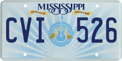 MS license plate CVI526