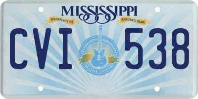 MS license plate CVI538