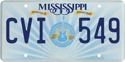 MS license plate CVI549