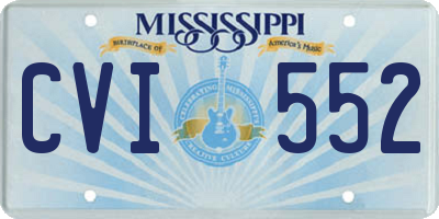 MS license plate CVI552