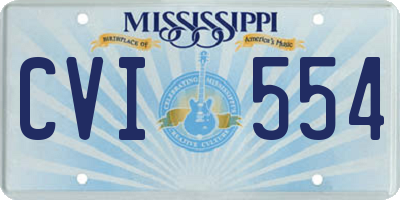 MS license plate CVI554