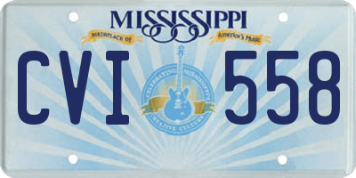 MS license plate CVI558