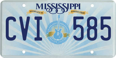 MS license plate CVI585