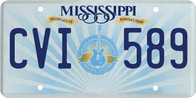 MS license plate CVI589