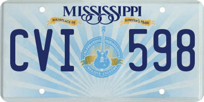 MS license plate CVI598