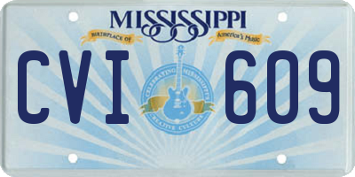 MS license plate CVI609