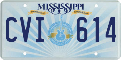MS license plate CVI614
