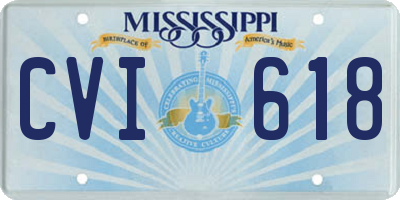 MS license plate CVI618