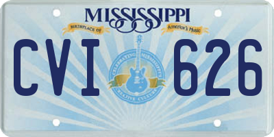 MS license plate CVI626