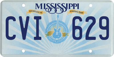 MS license plate CVI629