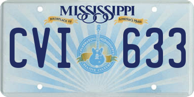 MS license plate CVI633