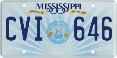 MS license plate CVI646