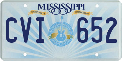 MS license plate CVI652