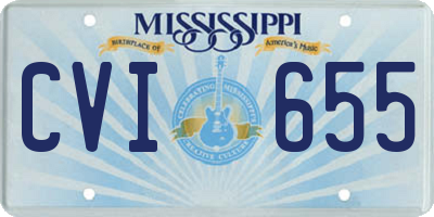 MS license plate CVI655
