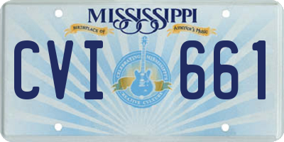 MS license plate CVI661