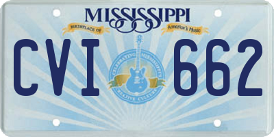 MS license plate CVI662