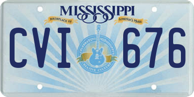 MS license plate CVI676
