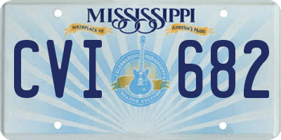 MS license plate CVI682