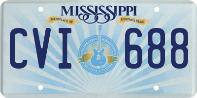 MS license plate CVI688