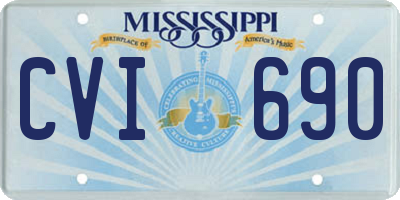 MS license plate CVI690