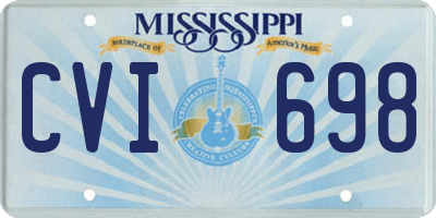 MS license plate CVI698