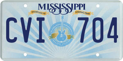 MS license plate CVI704