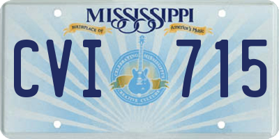 MS license plate CVI715