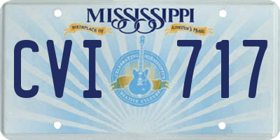 MS license plate CVI717