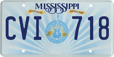 MS license plate CVI718