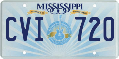 MS license plate CVI720
